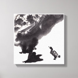 Lienzo Chinesische Kunst mit Entenmotiv