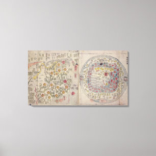 Lienzo Chino mapa del mundo coreano