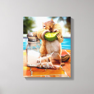 Lienzo Chipmunk con lima