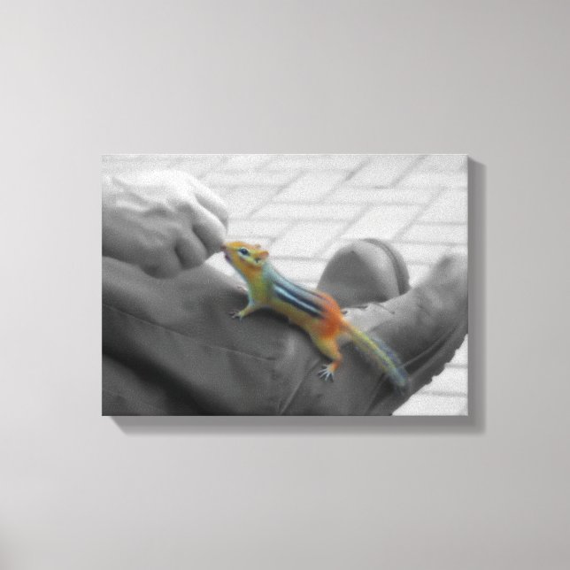 Lienzo Chipmunk Lunch (Anverso)