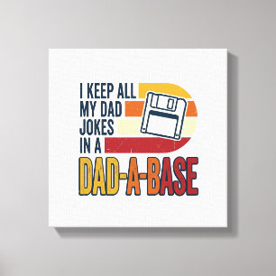 Lienzo Chiste de Papá Base Retro Divertido Diseño de Vect