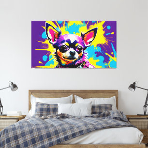 LIENZO CHIUAHUA POPART ABSTRACTO