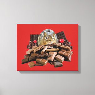Lienzo Chocolate Chipmunk del día más dulce