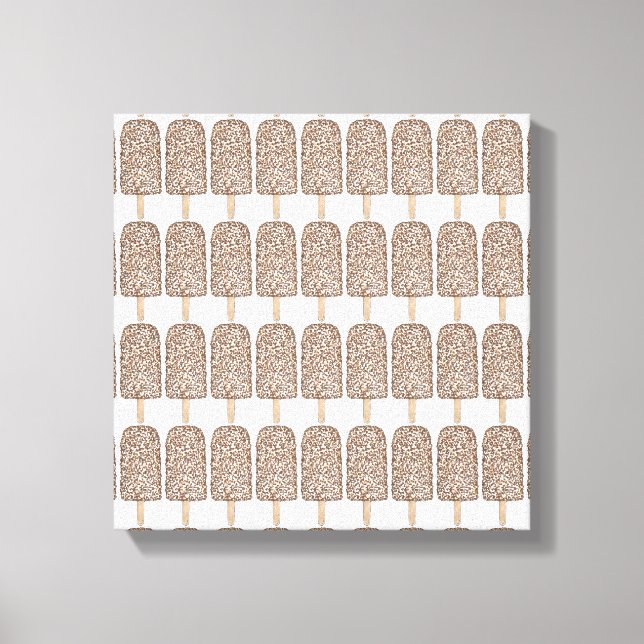 Lienzo Chocolate Eclair Ice Cream Popsicles Popsicle Art (Anverso)