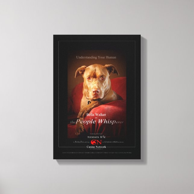 Lienzo Chocolate Lab Pit Mix Dog Movie Poster (Anverso)