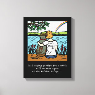 Lienzo Chocolate Labrador Angel y Mamá Canvas