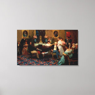 Lienzo Chopin que juega el piano