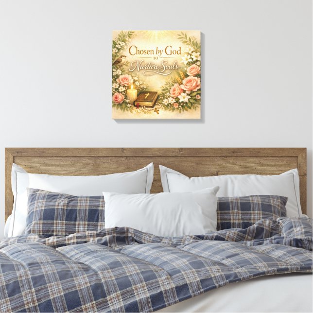 Lienzo Chosen by God to Nurture Souls Mothers Day Canvas (Insitu(Dormitorio))