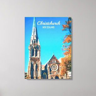 Lienzo Christchurch Catedral de Nueva Zelanda