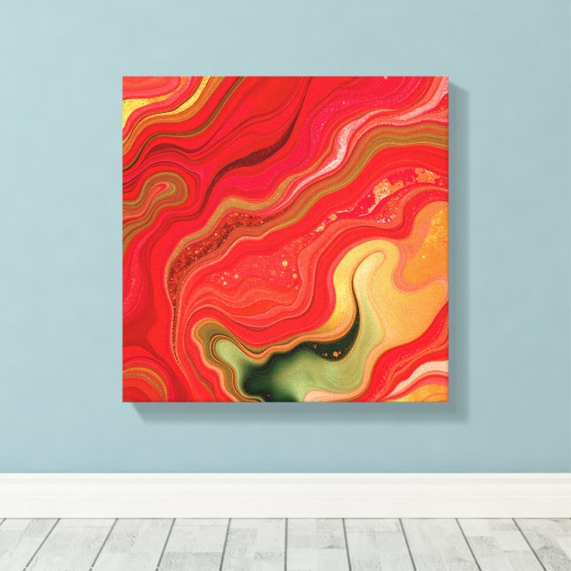 Lienzo Christmas Bloom Frequencies Abstract Energy Canvas (Insitu (piso de madera))