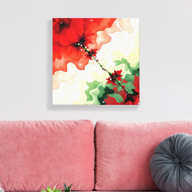 Lienzo Christmas Bloom Frequencies Premium Wrapped Canvas (Insitu (Sala de estar))