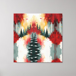 Lienzo Christmas Festive Colors Frequency Abstract Winter