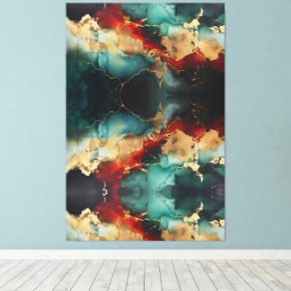 Lienzo Christmas Marble Glow Premium Wrapped Canvas