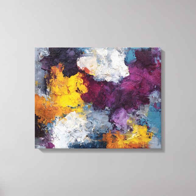 Lienzo Chromatic Streak Abstract Canvas Wall Art (Anverso)