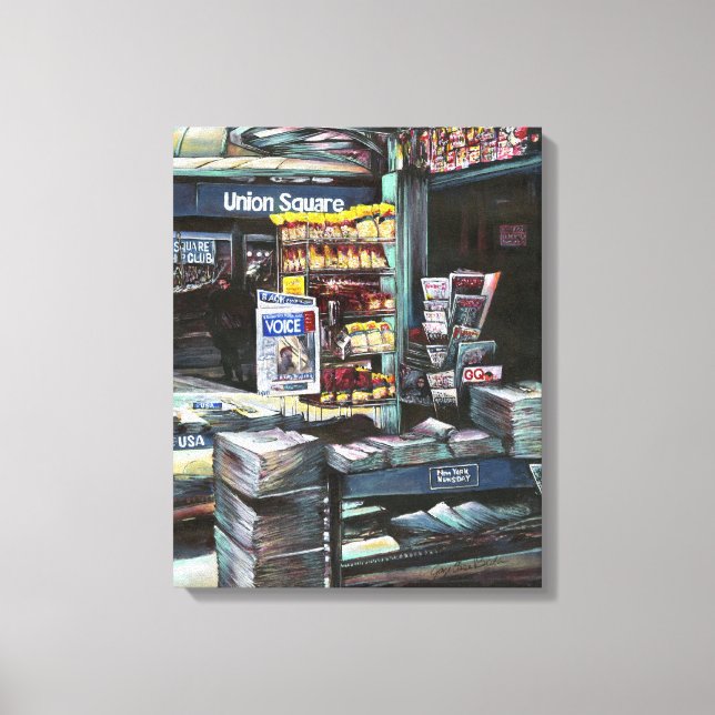 Lienzo Chrysocolia Morning, Nueva York (Anverso)