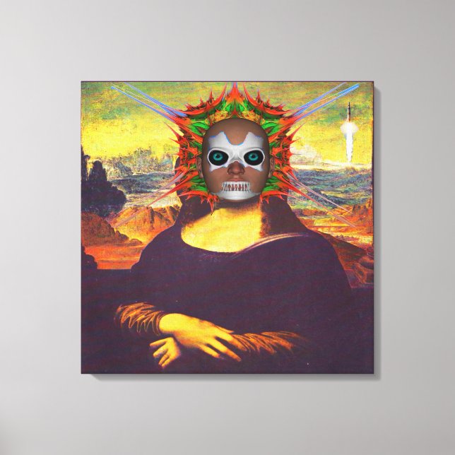 Lienzo Ciborg Mona Lisa (Anverso)