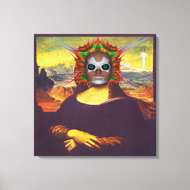 Lienzo Ciborg Mona Lisa (Anverso)