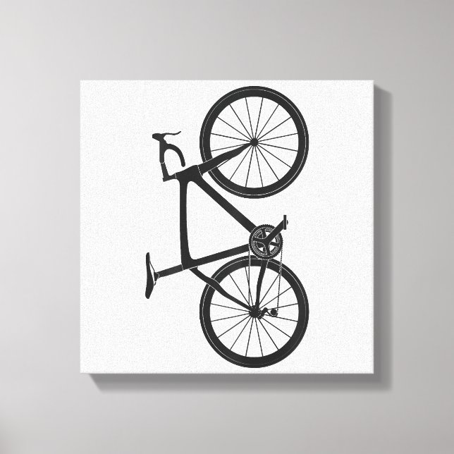 Lienzo Ciclo de ciclismo de triatlón en bicicleta T camis (Anverso)