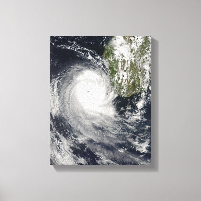 Lienzo Ciclón tropical Favio frente a Madagascar (Anverso)