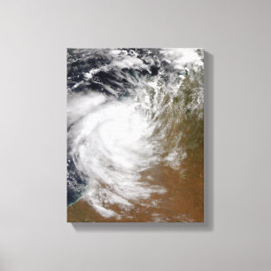 Lienzo Ciclón tropical Magda que viene en tierra en