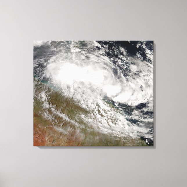 Lienzo Ciclón tropical Olga sobre el noreste de Australia (Anverso)