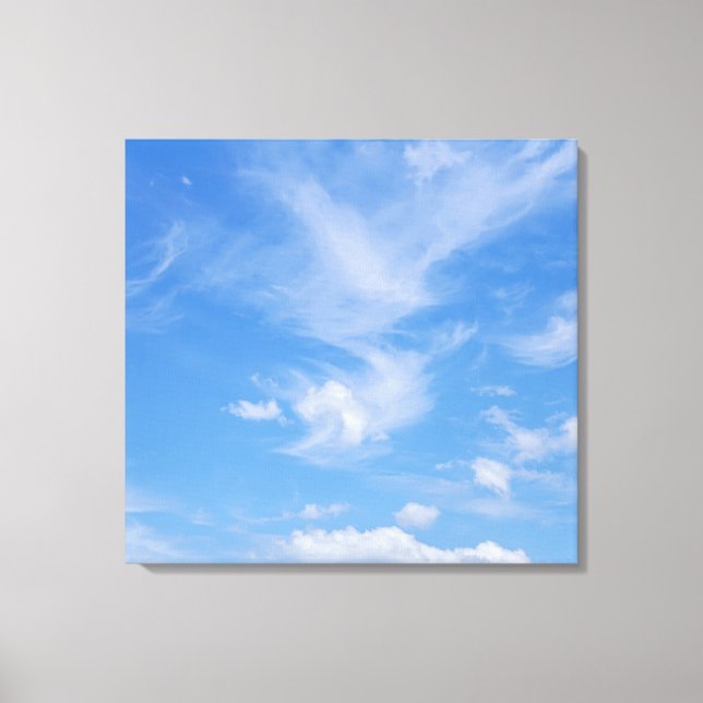Lienzo Cielo azul nublado (Anverso)