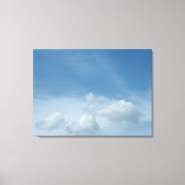 Lienzo Cielo azul y nubes (Anverso)