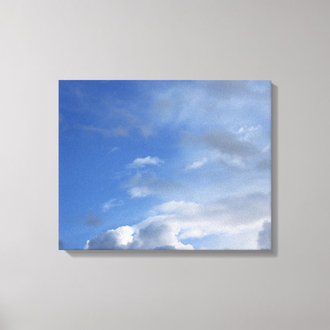 Lienzo Cielo azul y nubes (Anverso)