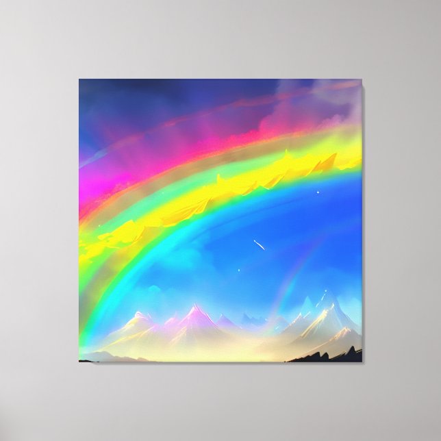 Lienzo Cielo brillante de arco iris (Anverso)
