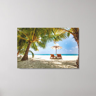 Lienzo Cielo cambiante de las palmeras el  