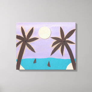 Lienzo Cielo de Palma y Lavanda de Silhouett