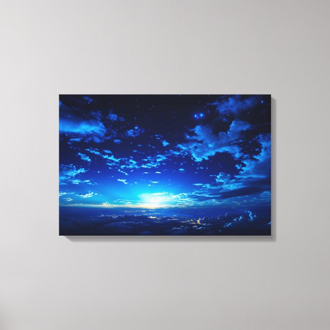 Lienzo Cielo nocturno antes del amanecer (Anverso)