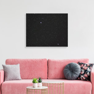 Lienzo Cielo nocturno con estrellas