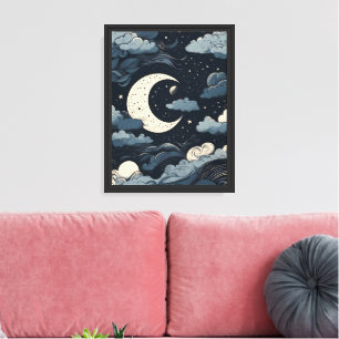 Lienzo Cielo nocturno místico