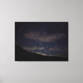 Lienzo Cielo nocturno sin filtro con estrellas y nubes