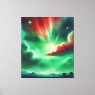 Lienzo cielo verde