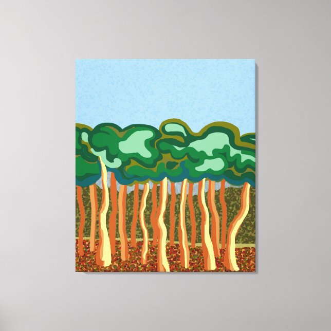 Lienzo Cielos de ciruelas y cielos azules de Australia (Anverso)