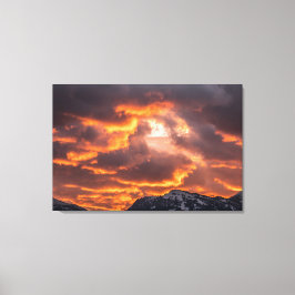 Lienzo Cielos de incendios etéreos
