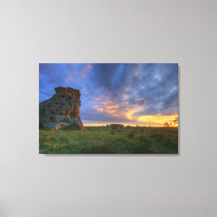 Lienzo Cielos espectaculares de puesta de sol en Medicine
