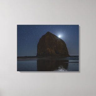 Lienzo Cielos sobre Haystack Rock   Cannon Beach, Oregon