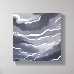 Lienzo Cielos tormentosos | Acuarela oscura