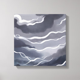 Lienzo Cielos tormentosos | Acuarela oscura