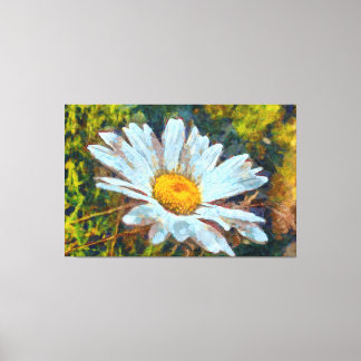 Lienzo Cierre artístico de una flor marguerita