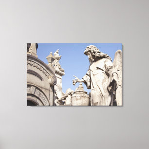 Lienzo Cierre de la estatua del ángulo para arriba en el