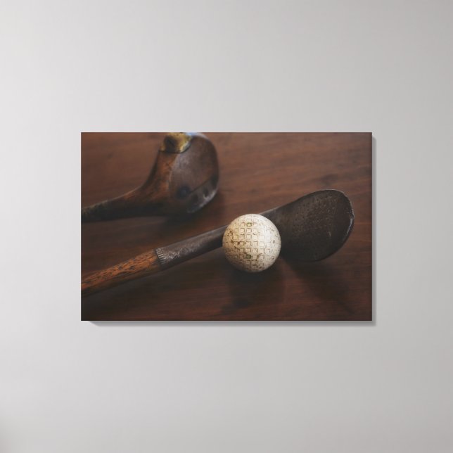 Lienzo Cierre de los antiguos clubes de golf y de golf (Anverso)