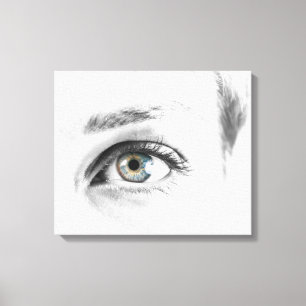 Lienzo Cierre de ojos humanos