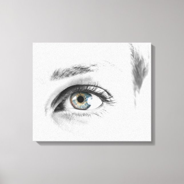 Lienzo Cierre de ojos humanos (Anverso)