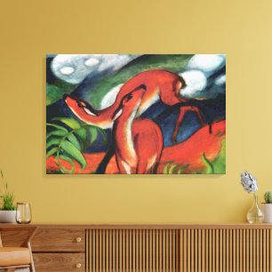 Lienzo Ciervo Rojo II de Franz Marc Pintura expresionista