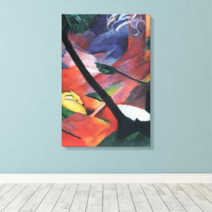 Lienzo Ciervos en el bosque II de Franz Marc; Reh im Wald
