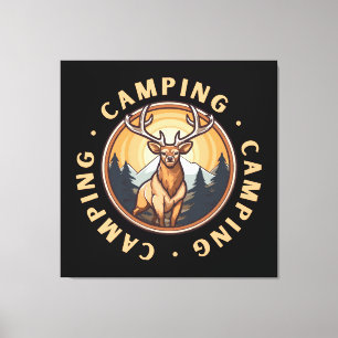 Lienzo Ciervos - Salvajismo - Camping
